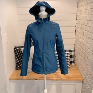 The North Face Women’s Windwall Jacket with Blue Faux Fur Lining - Size Small